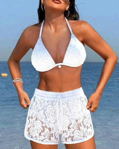 True Aussie™ | Elegant Solid Lace Bikini Set