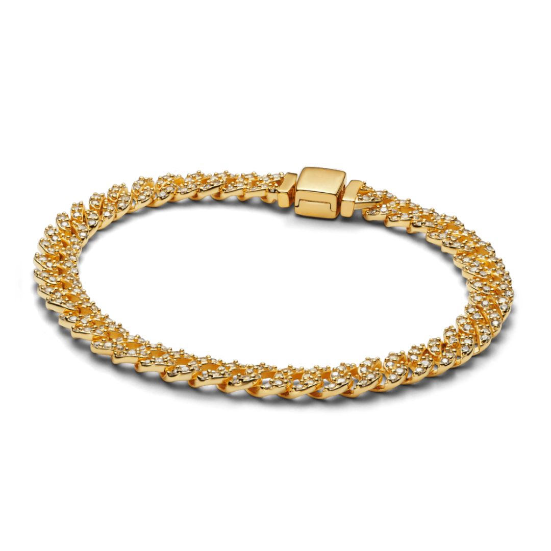 Bracciale cubano pavé | Oro