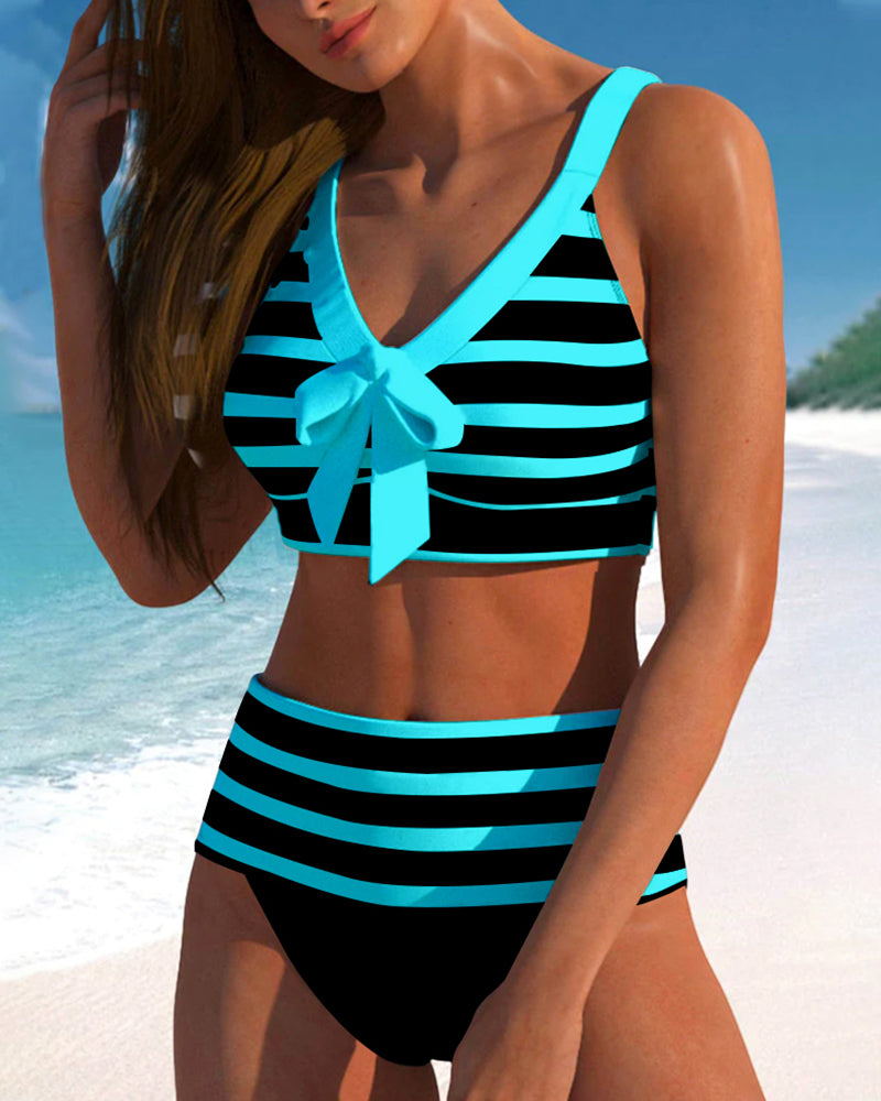 True Aussie™ | Striped High-Waisted Bikini