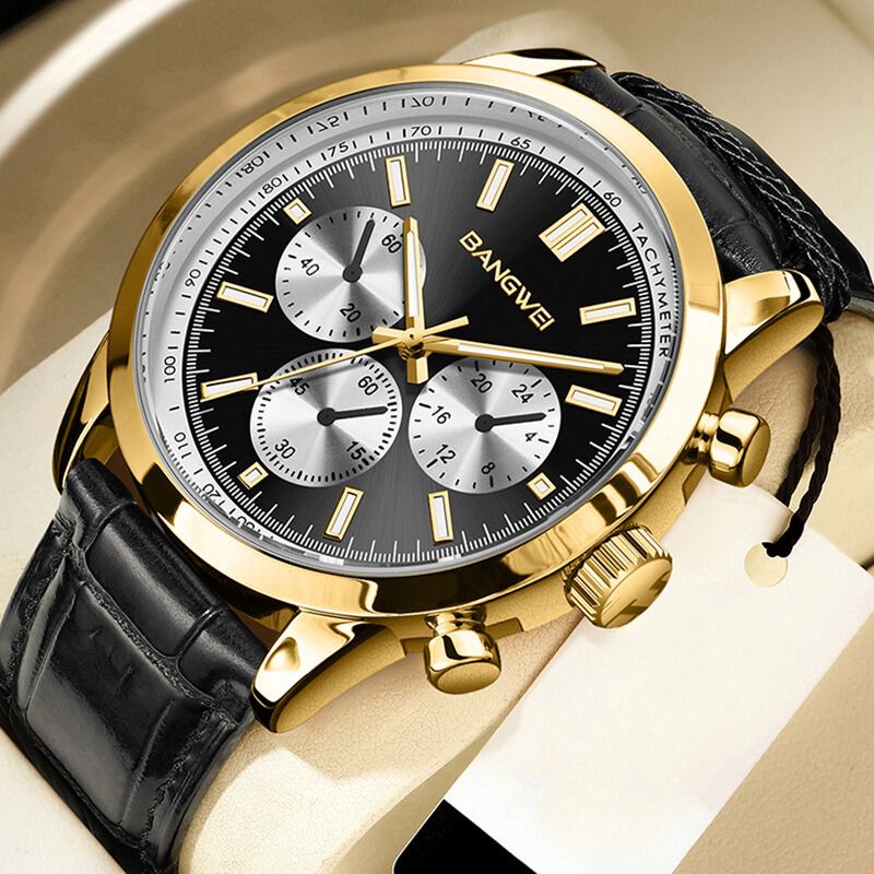 Quartz Military Leather Casual Sport Watch™ - Olsen & Olsen