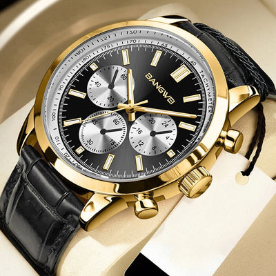 Quartz Military Leather Casual Sport Watch™ - Olsen & Olsen