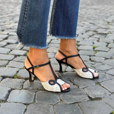 ISABELLA | MID-HEEL SANDALS IN RETRO STYLE