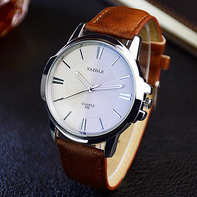 Luxury Blue Glass Leather Watch™ - Olsen & Olsen