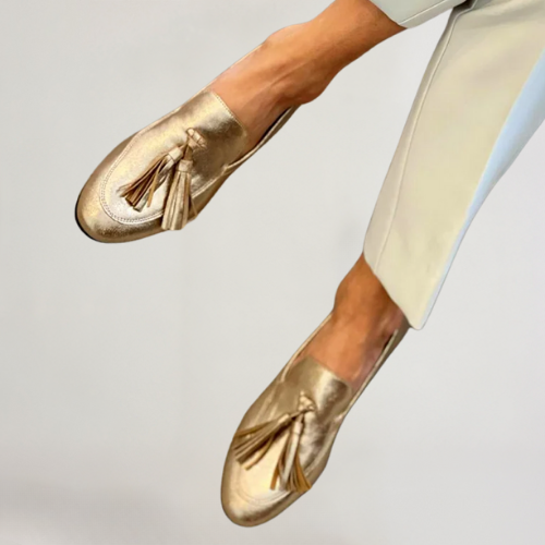 Vittoria™ | Women's Gold Loafers