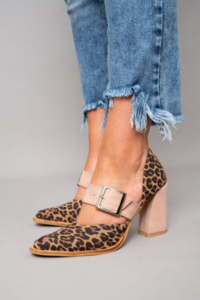 Bianca | Leopard Print Leather Sandals