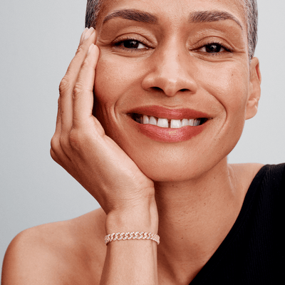 Bracciale cubano pavé | Oro