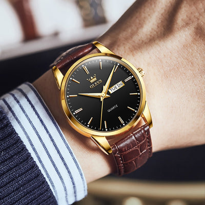 Luxury Leather Men's Watch™ Olsen & Olsen