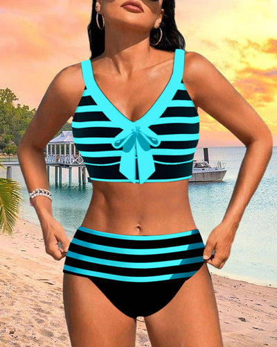 True Aussie™ | Striped High-Waisted Bikini