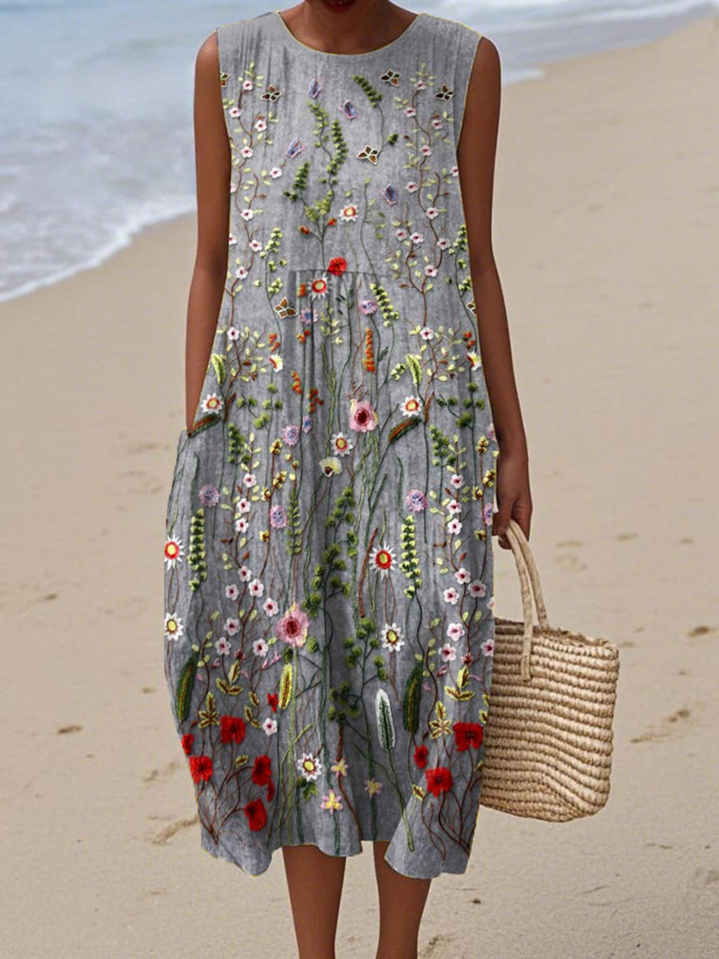 Kathy - Summer Dress with Vintage Floral Print