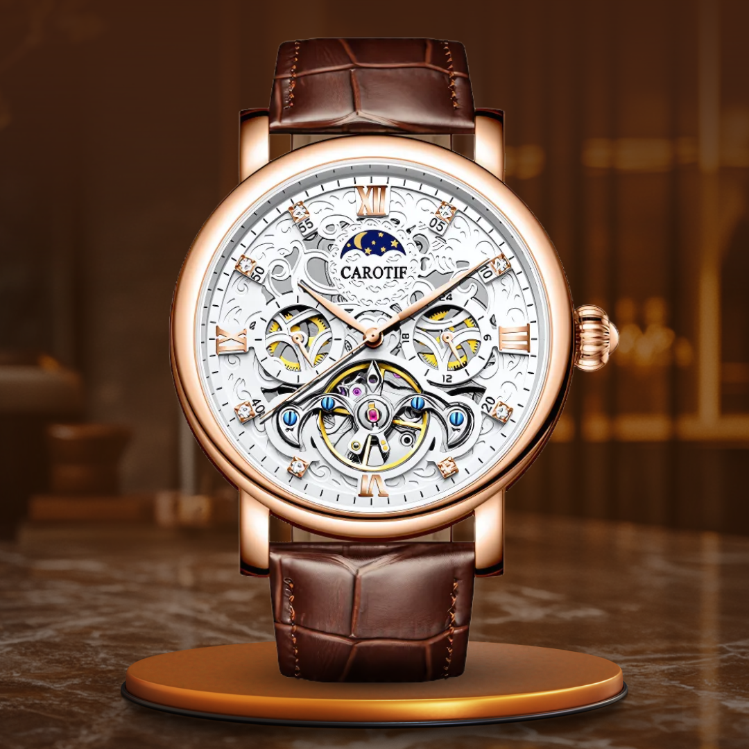 AUTOMATIC MECHANICAL OFFICE LEATHER WATCH™ - Olsen & Olsen