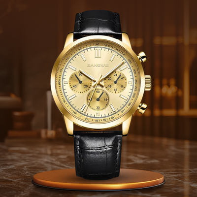 Quartz Military Leather Casual Sport Watch™ - Olsen & Olsen