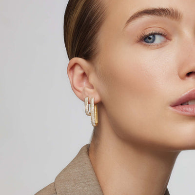 Icon Pavé Hoops | Oro