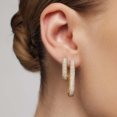 Icon Pavé Hoops | Oro
