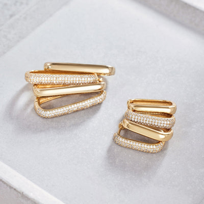 Icon Pavé Hoops | Oro