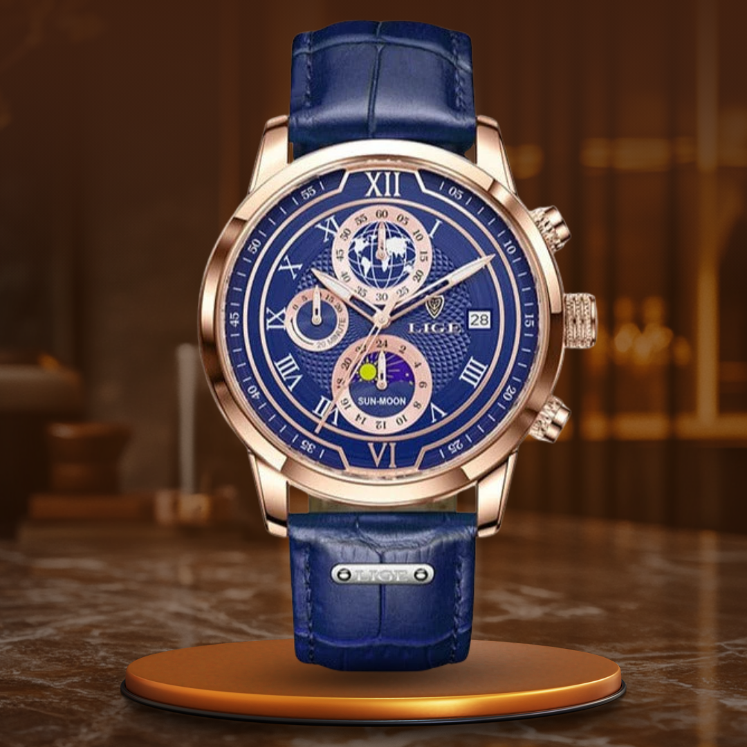 Premium™ Leather Chronograph Watch - Olsen & Olsen