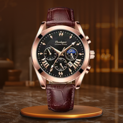 Elegant Luxury Leather Watch™ - Olsen & Olsen