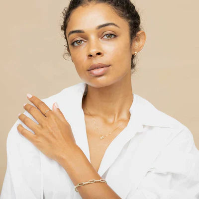 Collana con iniziale e lettera d'amore | Oro