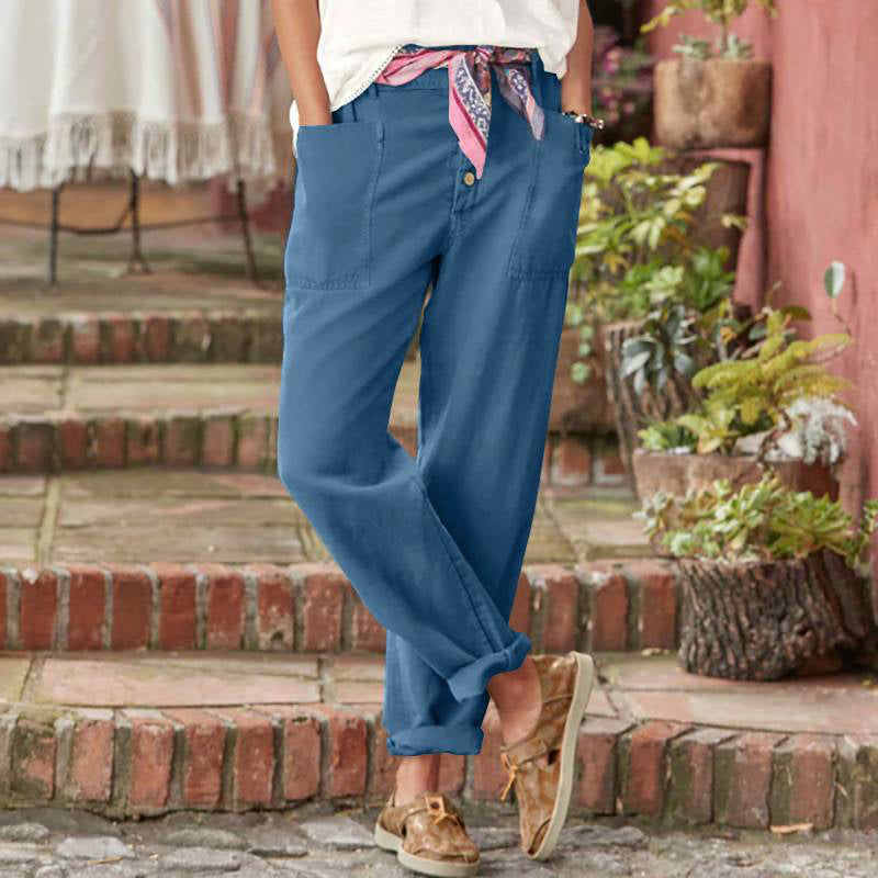 Cotton trousers "Lazy Sunday" – Chic & casual