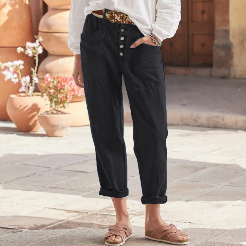 Cotton trousers "Lazy Sunday" – Chic & casual