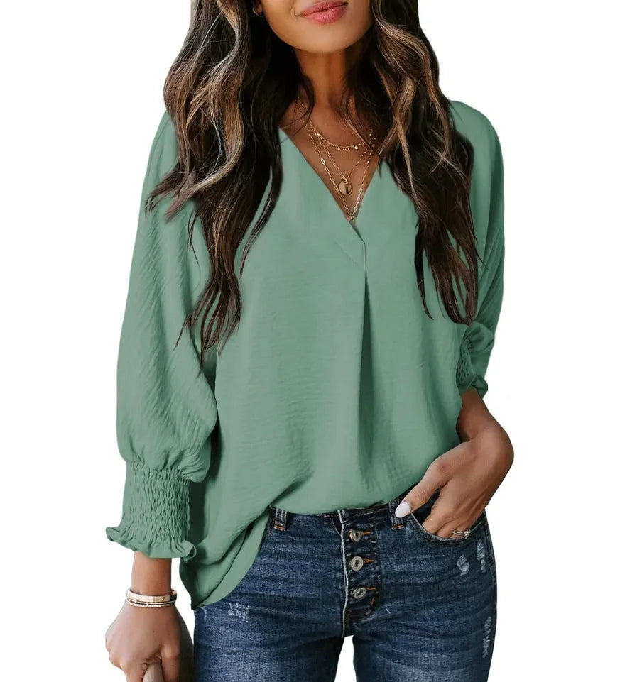 Polyester sweater top "Sunday Picnic" – Soft & sophisticated