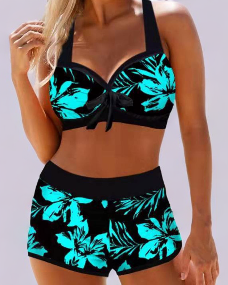 Sherrie™ | High Waist Swimsuit with Floral Print