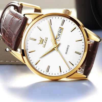 Luxury Leather Men's Watch™ Olsen & Olsen