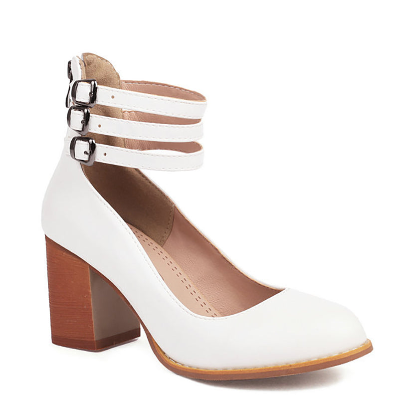 Elisa™ | Smooth Sandals with Chunky Heel