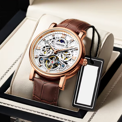 AUTOMATIC MECHANICAL OFFICE LEATHER WATCH™ - Olsen & Olsen
