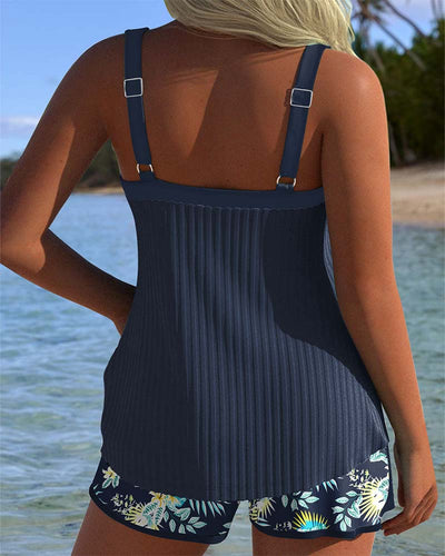 True Aussie™ | Striped Tankini with Two-Piece Beach Shorts