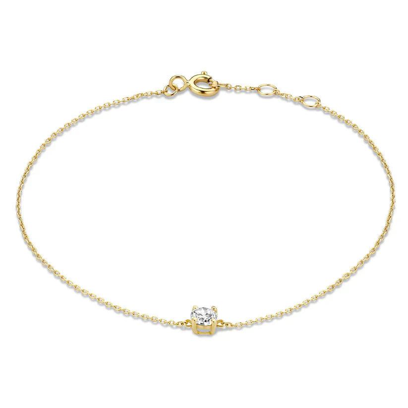 Bracciale con pietra moissanite Cléa | Oro