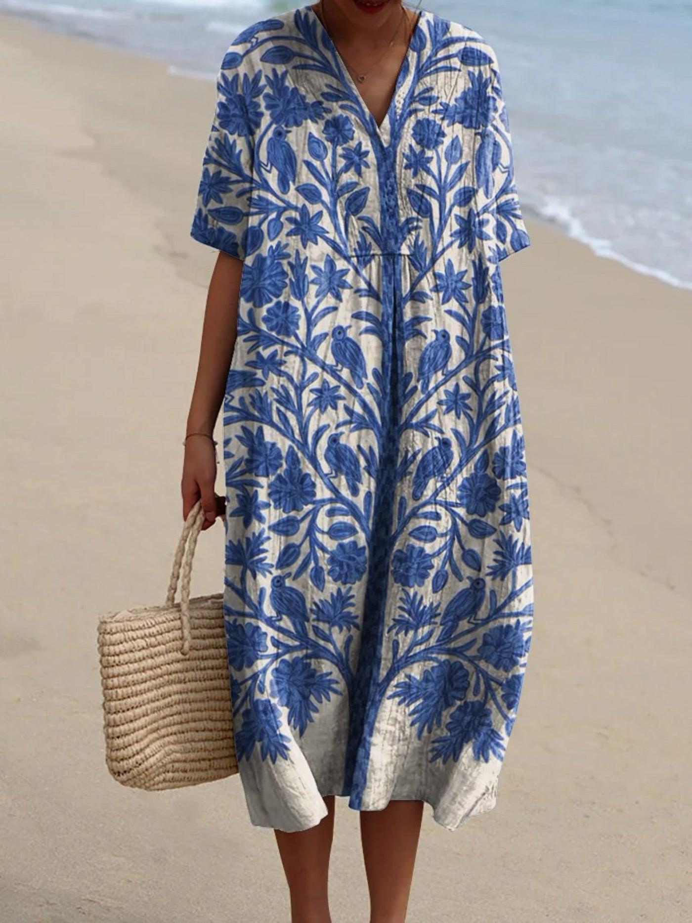 Clara | Blue Botanical Dress